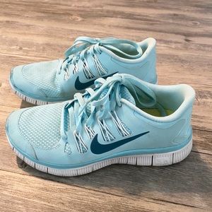 Light blue Nike Free Run 5.0